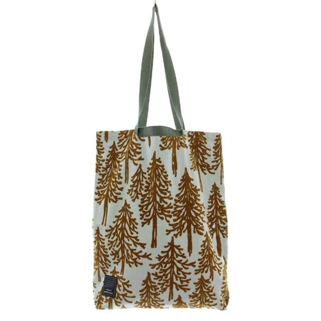 【中古】ミナペルホネン mina perhonen トートバッグ acs9099 metsa ベロアプリント 水色 茶 /☆G レディース