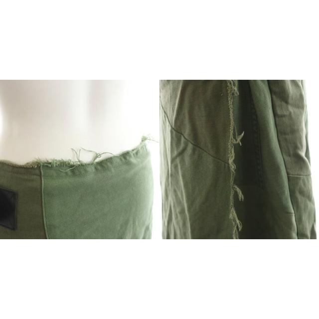 【中古】ニードルス ニードルズ Needles rebuild by needles ラップスカート ロング丈 フリンジ カーキ GL304 中古】ニードルス ニードルズ Needles rebuild by needles ラップ