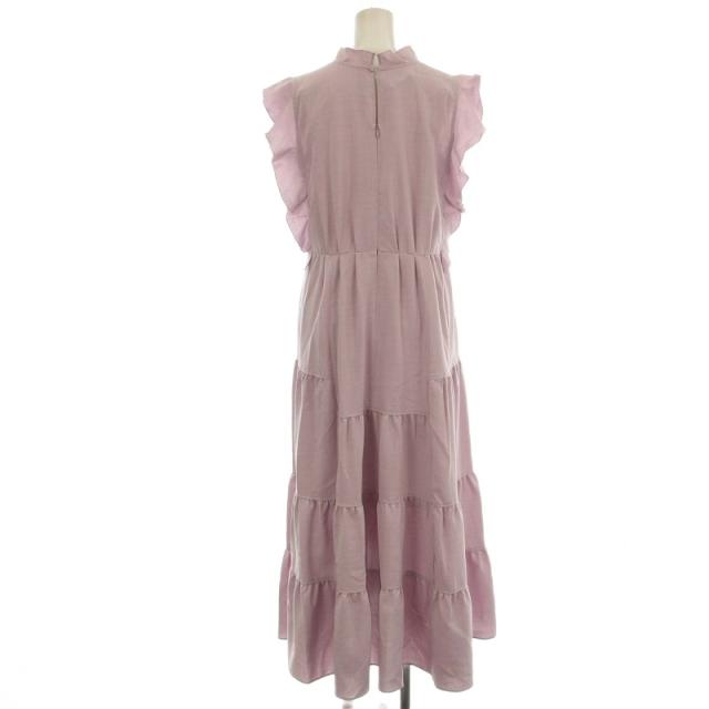 【中古】スナイデル SNIDEL 25SS デザインティアードワンピース フリル ノースリーブ ロング ラベンダー ピンク紫 中古】スナイデル SNIDEL 25SS デザインティアードワンピース フリル