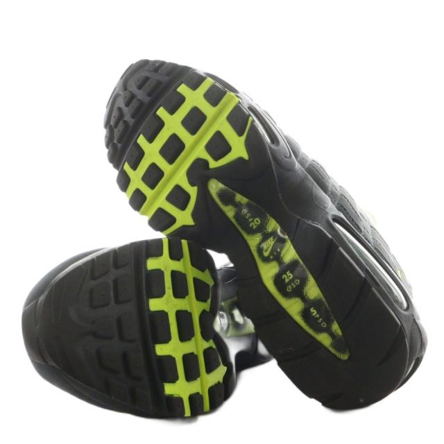 【中古】ナイキ エアマックス 95 OG スニーカー シューズ US9 27.0cm グレー 黒 ブラック 黄 イエロー CT1689-001