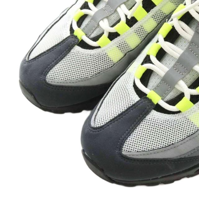 【中古】ナイキ エアマックス 95 OG スニーカー シューズ US9 27.0cm グレー 黒 ブラック 黄 イエロー CT1689-001