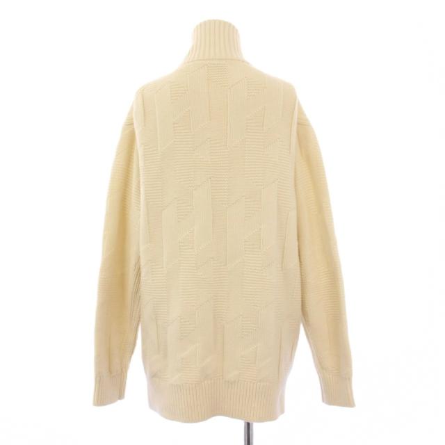 【中古】エルメス HERMES 24SS ニットカーディガン 長袖 スタンドカラー Hロゴ 34 白 /KH レディース_2
