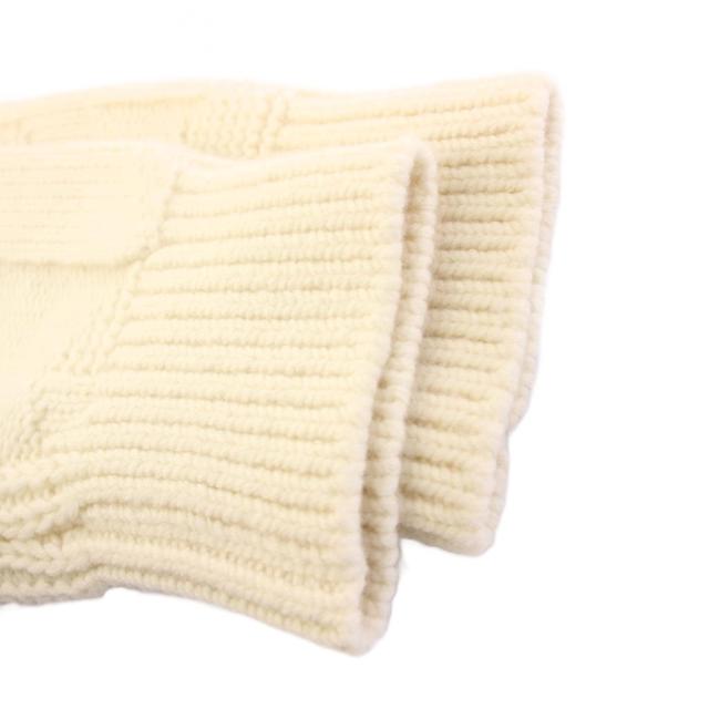 【中古】エルメス HERMES 24SS ニットカーディガン 長袖 スタンドカラー Hロゴ 34 白 /KH レディース_6