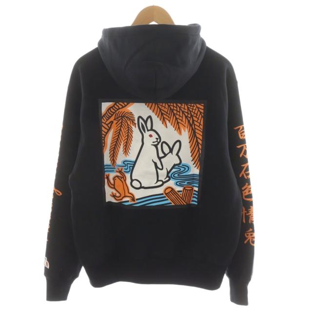 中古】未使用品 FR2 金沢限定 パーカー プルオーバー 柳 花札ロゴ 刺繍