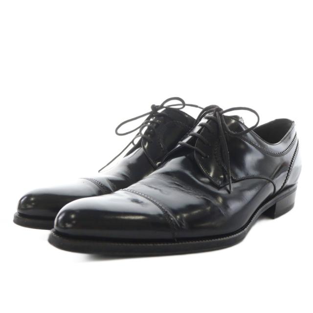 【中古】ドルチェ&ガッバーナ ドルガバ DOLCE&GABBANA ビジネスシューズ ストレートチップ レースアップ レザー 6 黒