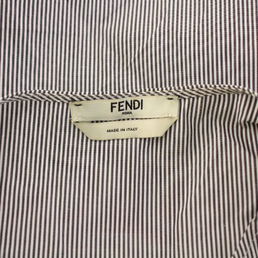 中古】フェンディ FEDI シャツワンピース マキシ ロング 長袖 レース