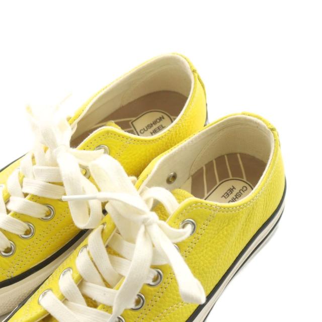 【中古】コンバース チャックテイラー レザー オックス スニーカー シューズ 23.0cm 黄 イエロー 1AD987