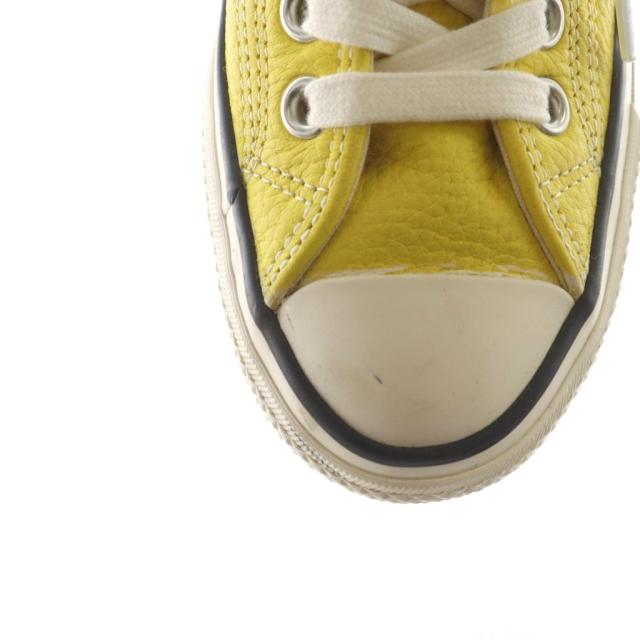 【中古】コンバース チャックテイラー レザー オックス スニーカー シューズ 23.0cm 黄 イエロー 1AD987