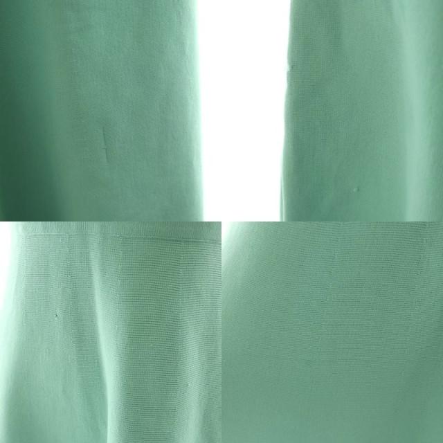 【中古】セブンテンバイミホカワヒト バックパールニットドレス ワンピース ロング丈 5分袖 リブ S 緑 グリーン 5S509 中古】セブンテンバイミホカワヒト バックパールニットドレス