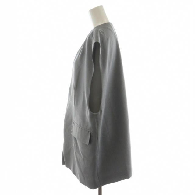 中古】シンゾーン Shinzone Vネック ビッグ ベスト 前開き F0 グレー