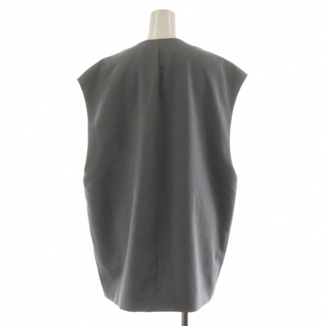 中古】シンゾーン Shinzone Vネック ビッグ ベスト 前開き F0 グレー