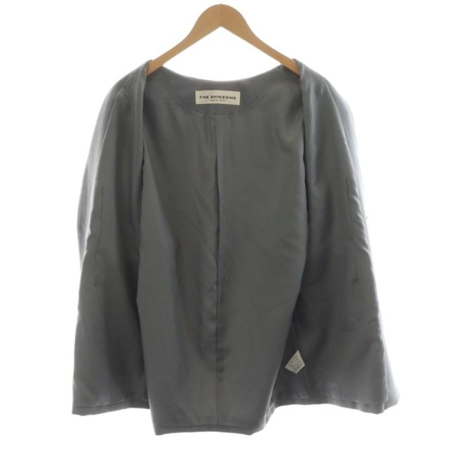 【中古】シンゾーン Shinzone Vネック ビッグ ベスト 前開き F0 グレー 23SMSJK03 /AN51 レディース 中古】シンゾーン Shinzone Vネック ビッグ ベスト 前開き F0 グレー
