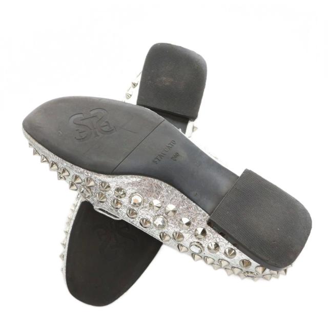 【中古】ジェレミースコット Jeremy Scott × スタッカート STACCATO パンプス ラウンドトゥ 24.0cm シルバー色