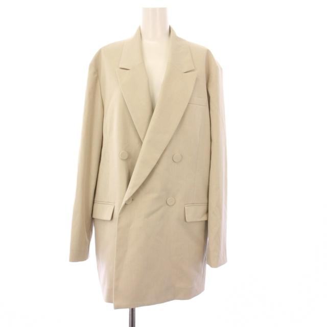 【中古】アダムエロペ Adam et Rope' 25SS ダブルブレストジャケット テーラードジャケット 38 ベージュ GAV05000