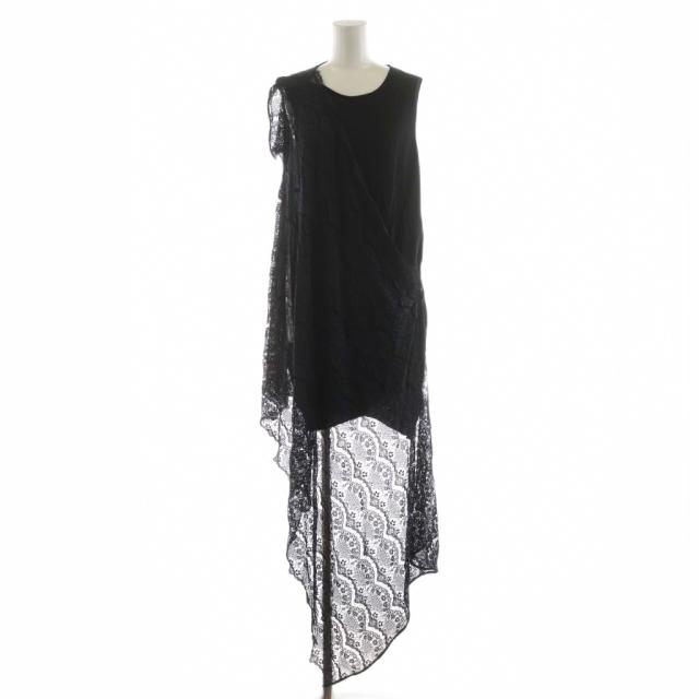 リミフゥ　黒　ノースリーブ　 ワンピース　　limi feu 　h709 LIMI feu リミフゥ ワンピース LIMI feu リミフゥ 日本製 ウール