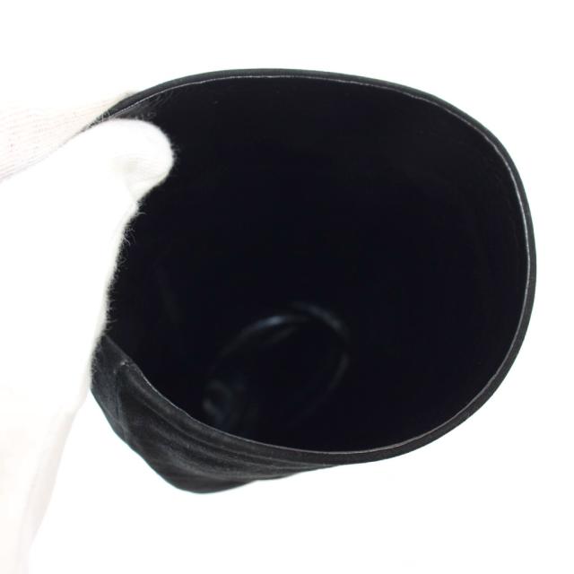 【中古】ディオール Dior CDロゴ ロングブーツ ギャザー スエード ポインテッドトゥ 35 D 黒 /TK レディース_7