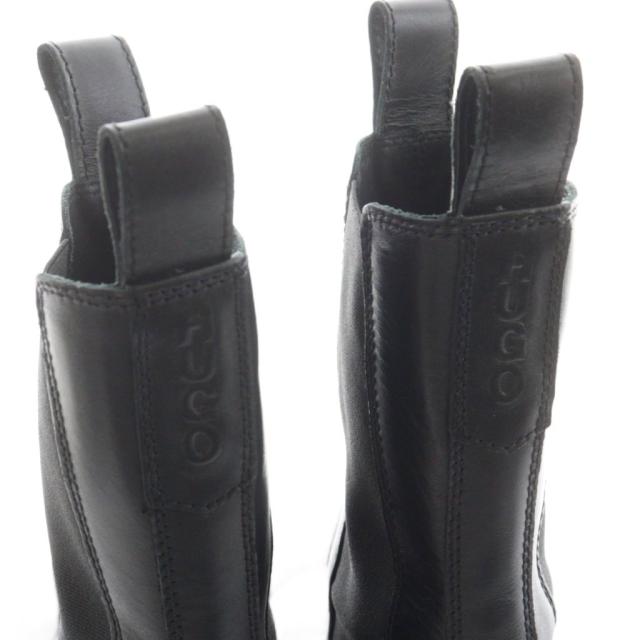 【中古】ヒューゴボス HUGO BOSS NEWRON BOOT IT サイドゴアブーツ ショートブーツ レザー 42 黒 ブラック 50459792 中古】ヒューゴボス HUGO BOSS NEWRON BOOT IT サイドゴアブーツ