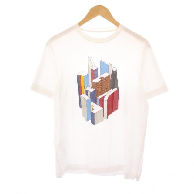 【中古】エルメス HERMES nature of men Tシャツ カットソー 半袖 白 /KH メンズ