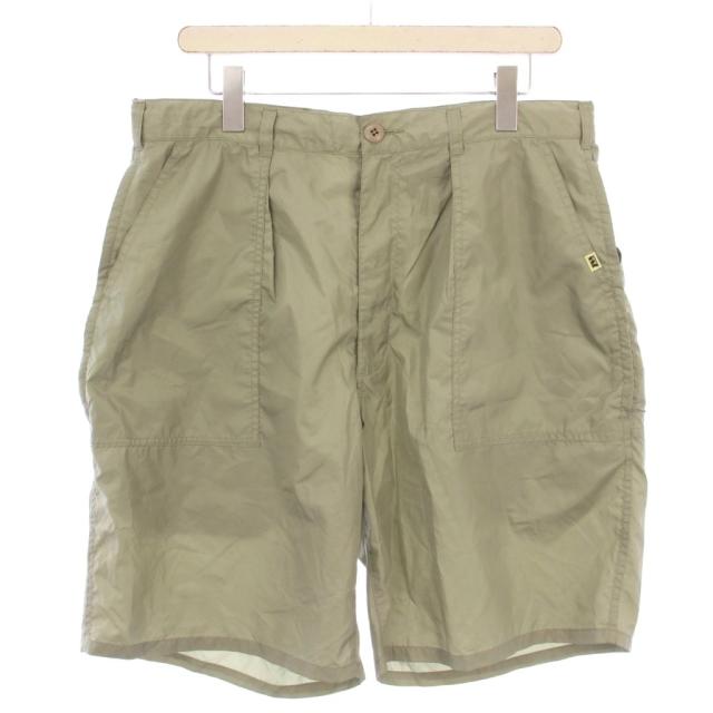 【中古】ビームス BEAMS SSZ ショートパンツ ハーフパンツ ジップフライ ロゴ ワンポイント M カーキ /BB メンズ