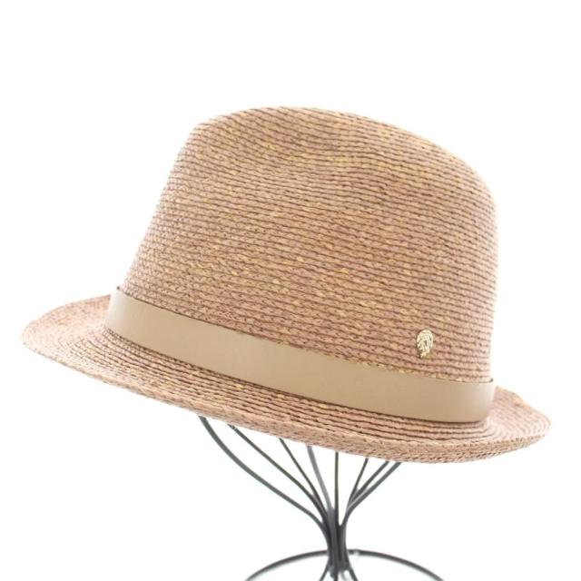 【中古】ヘレンカミンスキー HELEN KAMINSKI MAILE マイラ ラフィアハット 麦わら帽子 中折れ ONE ピンクベージュ