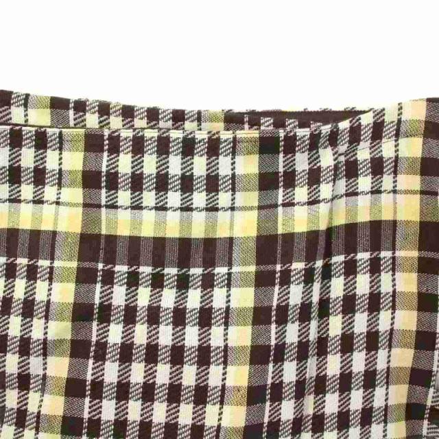 中古】エブール ebure チェックフリンジスカート フレア ラップ