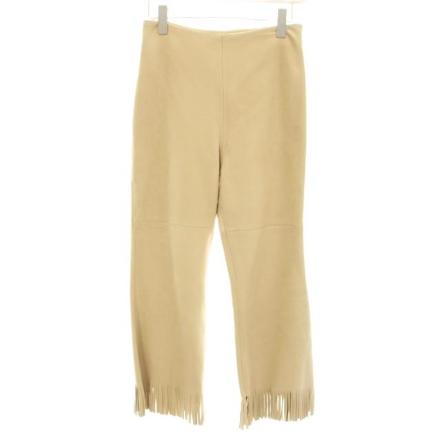 【中古】マディソンブルー 19SS Deuxieme Classe取扱 FRINGE パンツ フレアパンツ クロップド スエード フリンジ 01