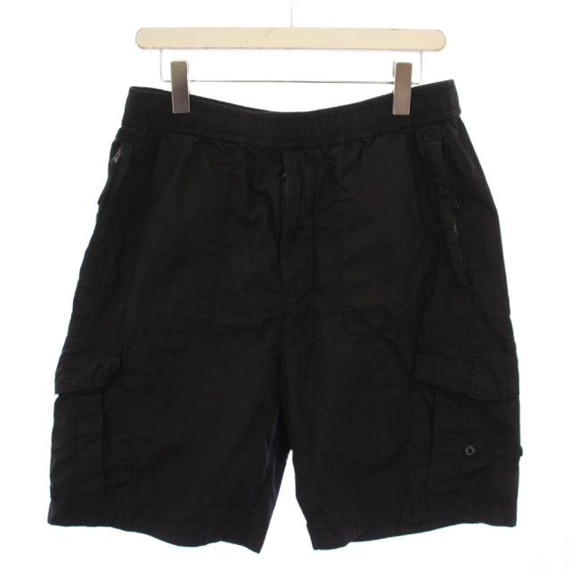 【中古】未使用品 ストーンアイランド バルミューダカーゴショーツ ショートパンツ ジップフライ 32 黒 メンズ