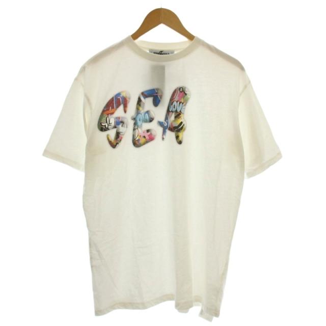 【中古】ウィンダンシー WIND AND SEA Martin Whatson Recycled Fishing Net Nylon Logo Tシャツ SEA ロゴ L 白