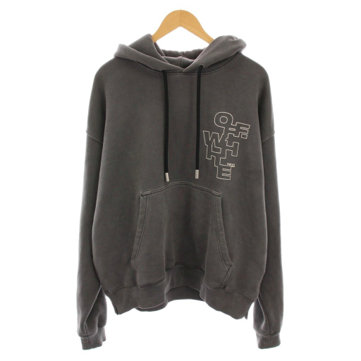OFF-WHITE オフホワイト 長袖プルオーバーパーカー OFF-WHITE OFF-WHITE オフホワイト 長袖プルオーバーパーカー OFF-WHITE