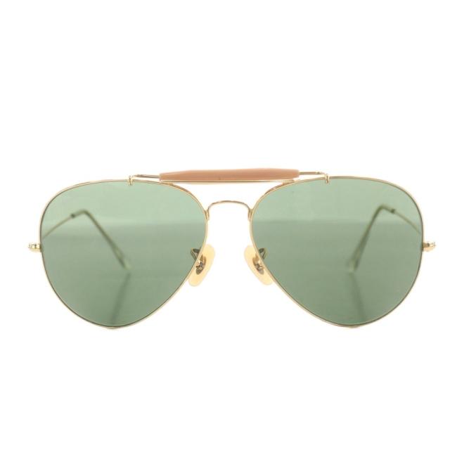 【中古】レイバン RAY BAN アウトドアーズマン OUTDOORSMAN2 サングラス アビエーター フルリム 62□00 ゴールド色 緑