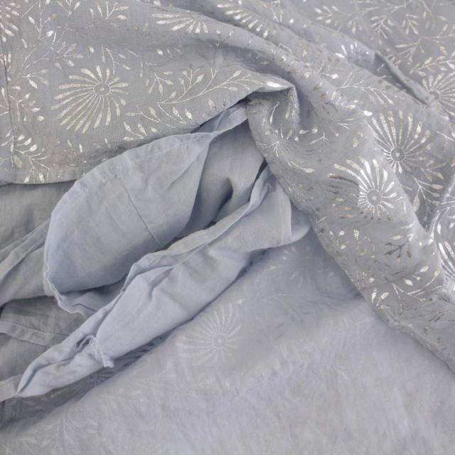 中古】ヌキテパ 23SS コットンボイル ホイル フラワープリント パネル