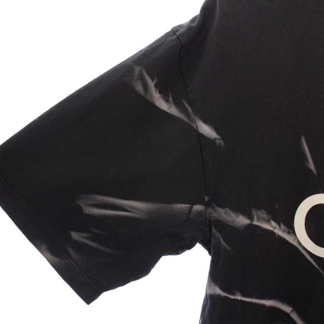 【中古】セリーヌ ルーズTシャツ 半袖 クルーネック ストレッチ ロゴ プリント タイダイ柄 XS 黒 グレー 2X8206430_4