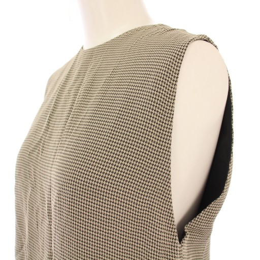 【中古】アメリヴィンテージ セットアップ シャツ ブラウス ノースリーブ クルーネック スラックスパンツ ベージュ 中古】アメリヴィンテージ セットアップ シャツ ブラウス ノースリーブ