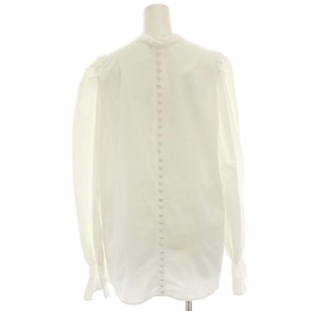 中古】エル L.elu シャツ ブラウス ボウタイ リボン 長袖 パフスリーブ