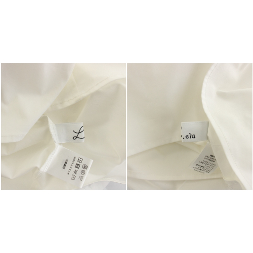中古】エル L.elu シャツ ブラウス ボウタイ リボン 長袖 パフスリーブ