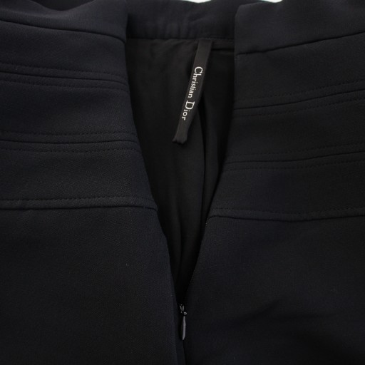【中古】クリスチャンディオール ショートパンツ キュロット ストレッチ 無地 ワンカラー ウール シルク I38 黒 中古】クリスチャンディオール ショートパンツ キュロット ストレッチ