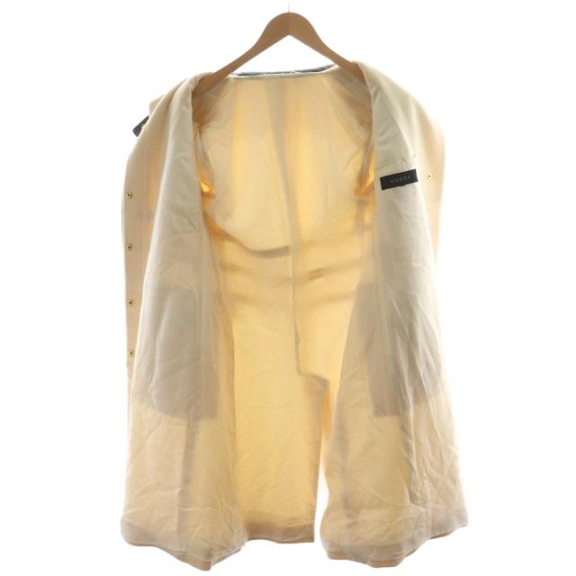 【中古】グッチ GUCCI トムフォード期 コート ロング スタンドカラー ウール カシミヤ混 アウター アイボリー 中古】グッチ GUCCI トムフォード期 コート ロング スタンドカラー