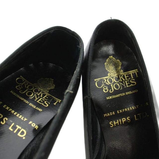 【中古】クロケット&ジョーンズ CROCKETT&JONES シップス SHIPS オペラパンプス フラット シューズ 5.5E ブラック