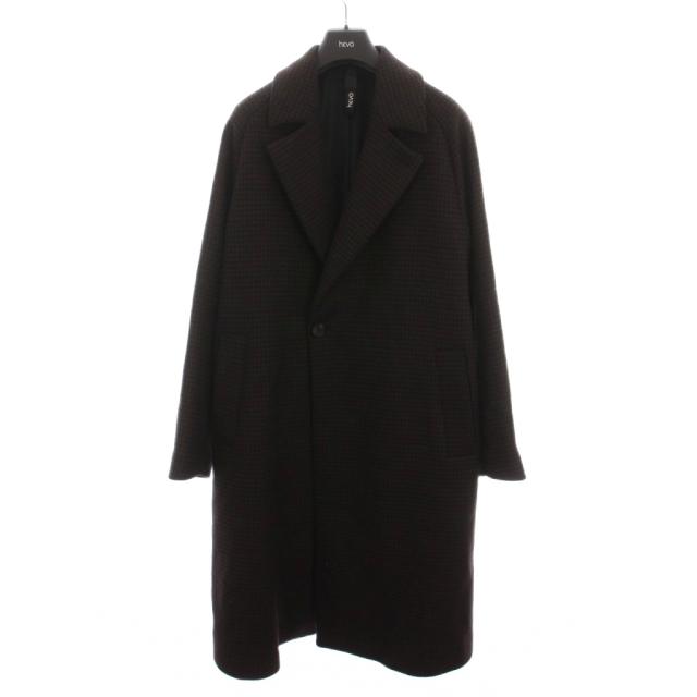 中古】イーヴォ Hevo 1Bセミダブルコート チェスターコート 千鳥格子柄