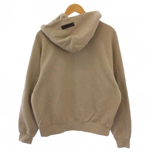 【中古】エフオージー エッセンシャルズ FOG ESSENTIALS パーカー 長袖 ロゴ XS ベージュ メンズ 中古】エフオージー エッセンシャルズ FOG ESSENTIALS パーカー 長袖