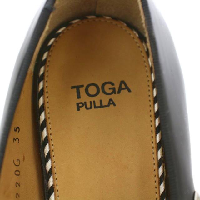 中古】トーガ プルラ ブラックポリッド パンプス ラウンドトゥ