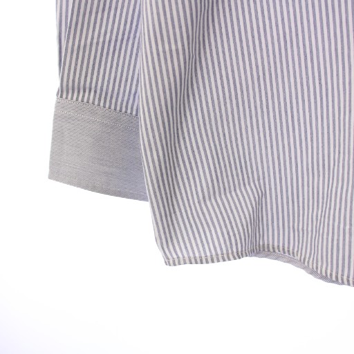 【中古】ダブルタップス 24SS BD 01 /LS / CTPL. BROADCLOTH. ボタンダウンシャツ 長袖 ストライプ ロゴ 1 グレー_5