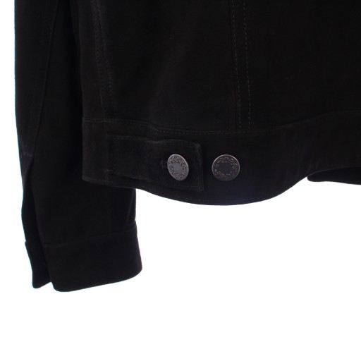 【中古】エンメティ EMMETI JACK スエードジャケット アウター ゴートスキン 44 黒 /KH メンズ 中古】エンメティ EMMETI JACK スエードジャケット アウター ゴート