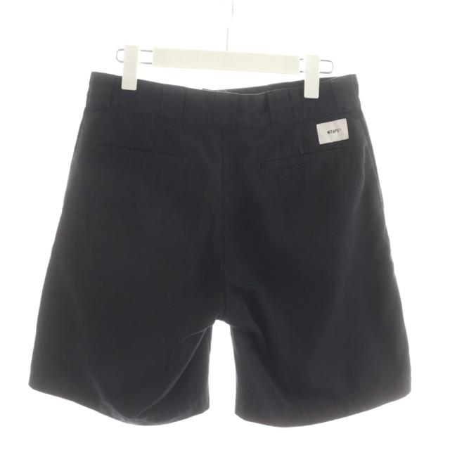 【中古】ダブルタップス 21SS SHORTS COPO TWILL ショートパンツ ハーフパンツ ロゴ ジッパーフライ 1 黒 中古】ダブルタップス 21SS SHORTS COPO TWILL ショートパンツ ハーフ