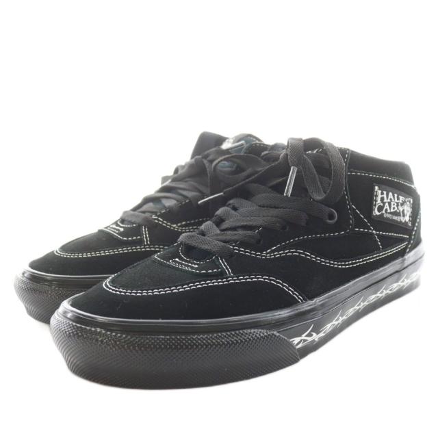 【中古】シュプリーム SUPREME × バンズ Vans ハーフキャブ Half Cab スニーカー シューズ ステッチ ロゴ 25.5cm 黒