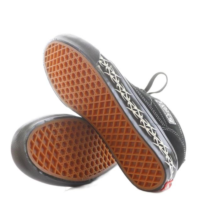 【中古】シュプリーム SUPREME × バンズ Vans ハーフキャブ Half Cab スニーカー シューズ ステッチ ロゴ 25.5cm 黒