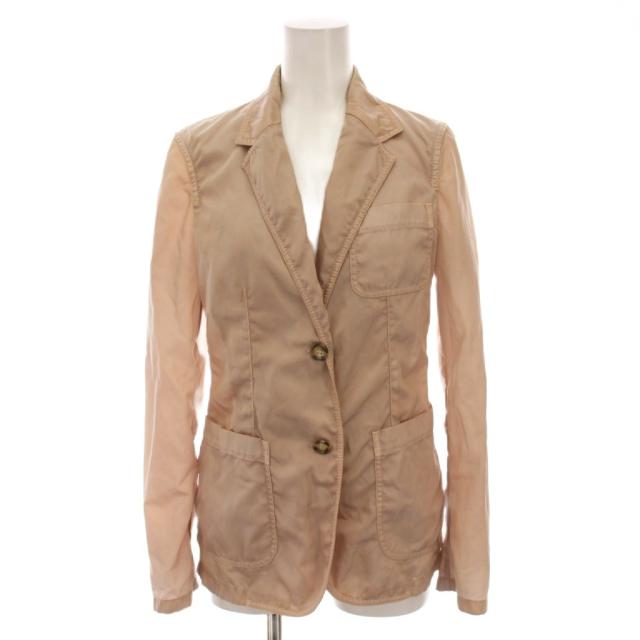 【中古】プラダ PRADA ナイロン テーラードジャケット 38 ピンクベージュ /YM レディース