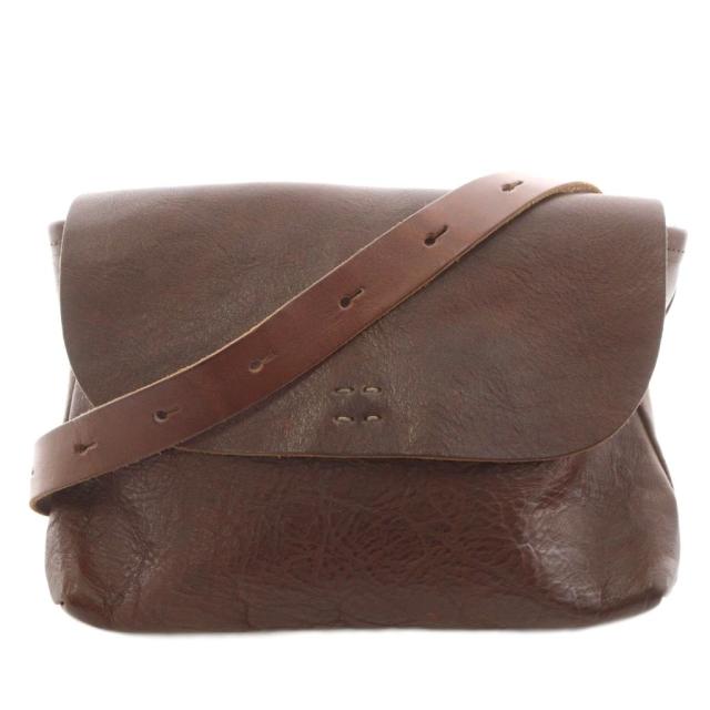 【中古】スロウ SLOW ショルダーバッグ レザー 茶 ブラウン /AN6 メンズ