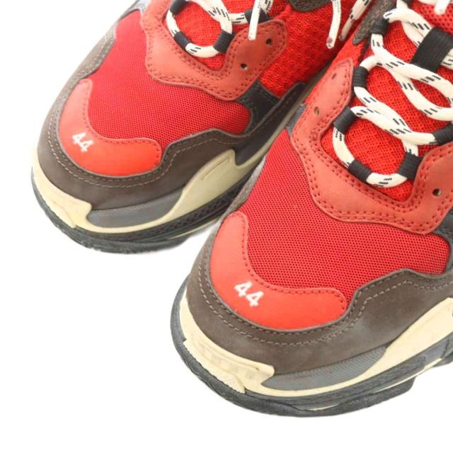 【中古】バレンシアガ BALENCIAGA トリプル TRIPLE S スニーカー シューズ レースアップ ロゴ 29.0cm 赤 黒 516440