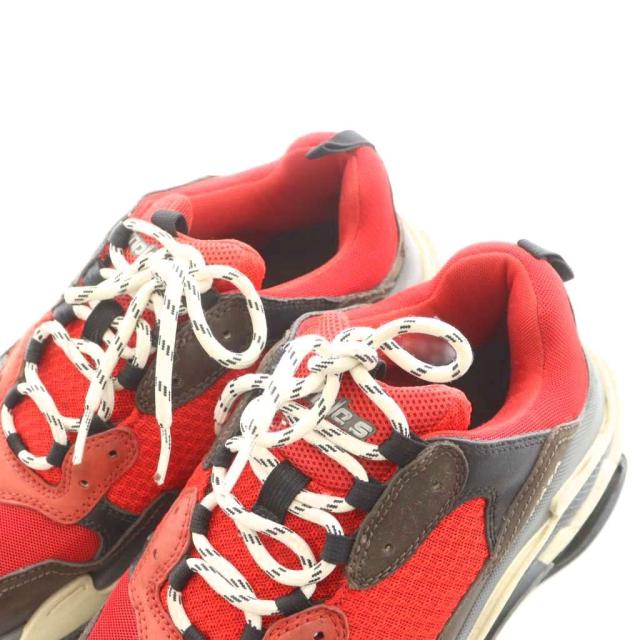【中古】バレンシアガ BALENCIAGA トリプル TRIPLE S スニーカー シューズ レースアップ ロゴ 29.0cm 赤 黒 516440